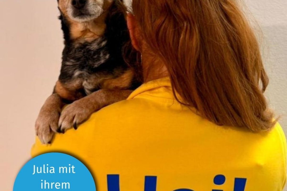 Julia mit Seelenhund Lotti